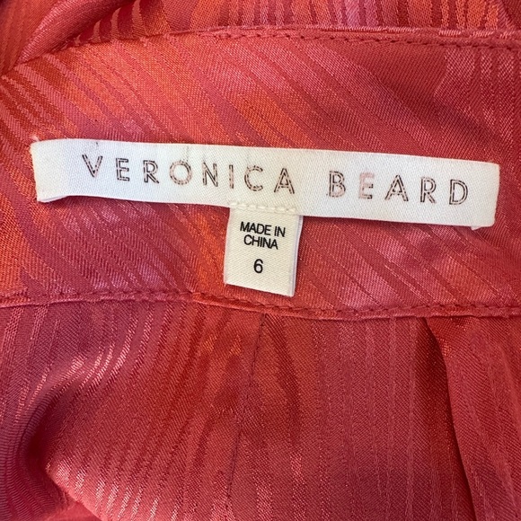 Veronica Beard Leonor Wide Leg Cropped Pant In Melon Womens Satin Palazzo 6 - Picture 6 of 10